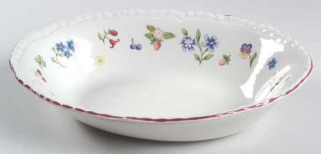 Fleurette 9" Oval Vegetable Bowl