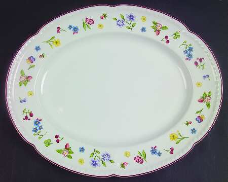 Fleurette 13" Oval Serving Platter