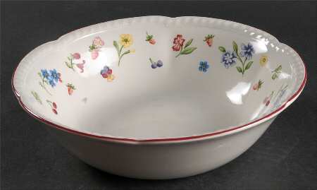 Fleurette 9" Oval Vegetable Bowl