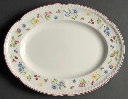 Fleurette 12" Oval Serving Platter