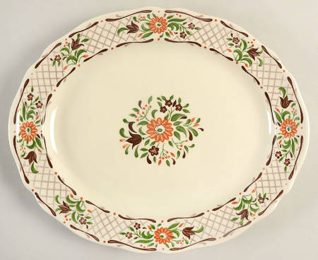 Fleur L'Orange 11" Oval Serving Platter