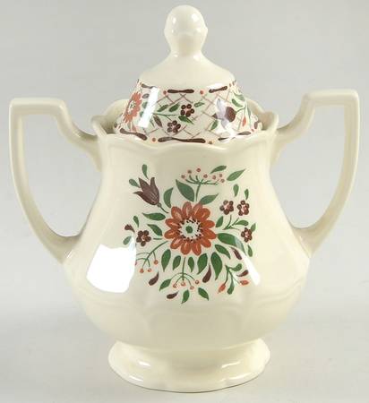Fleur L'Orange Sugar Bowl & Lid