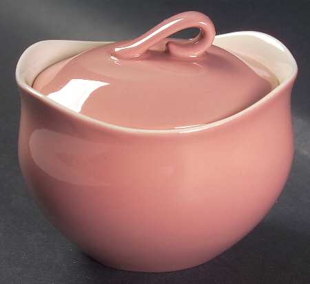 Floating Leaves Pink Sugar Bowl & Lid