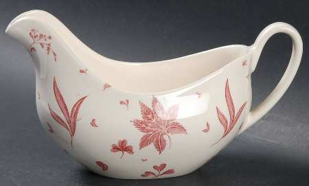 Floating Leaves Pink Gravy Boat