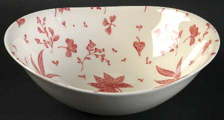 Floating Leaves Pink Coupe Cereal Bowl