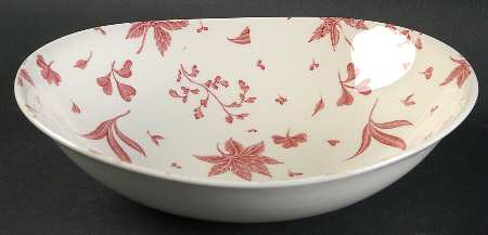 Floating Leaves Pink Coupe Soup Bowl