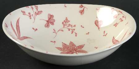 Floating Leaves Pink Fruit/Dessert (Sauce) Bowl