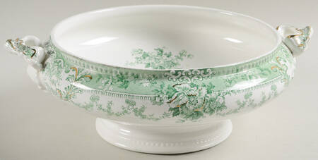 The Florentine Green (Gold Trim) Tureen No Lid