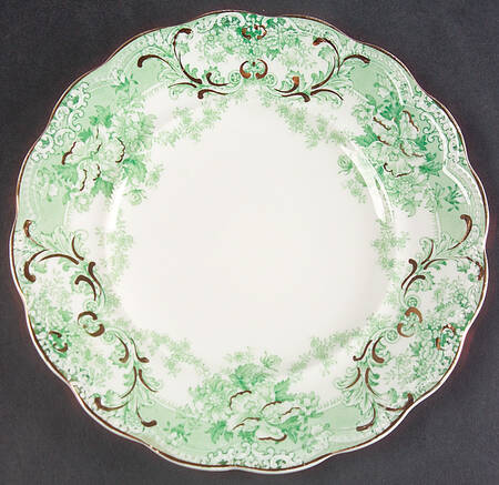 The Florentine Green (Gold Trim) Salad Plate by Johnson Brothers