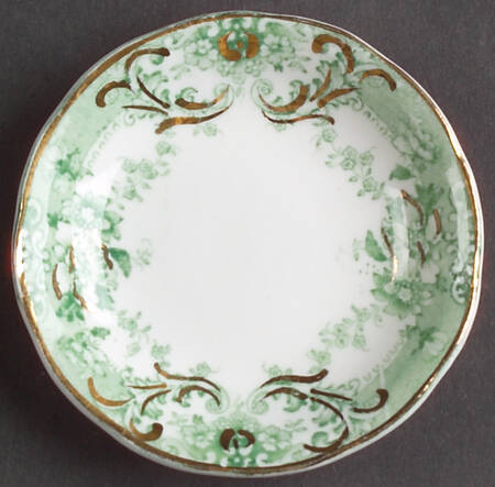 The Florentine Green (Gold Trim) Butter Pat