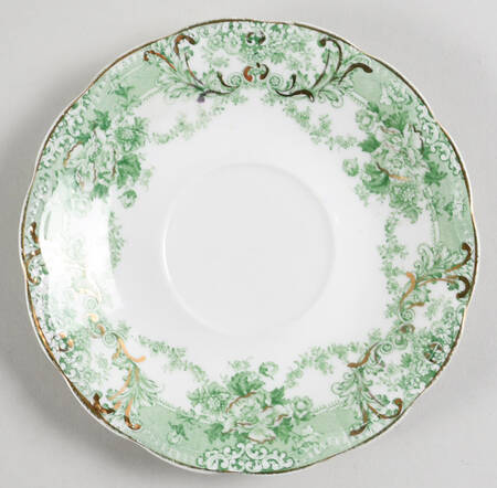 The Florentine Green (Gold Trim) Saucer for Cream Soup Bowl