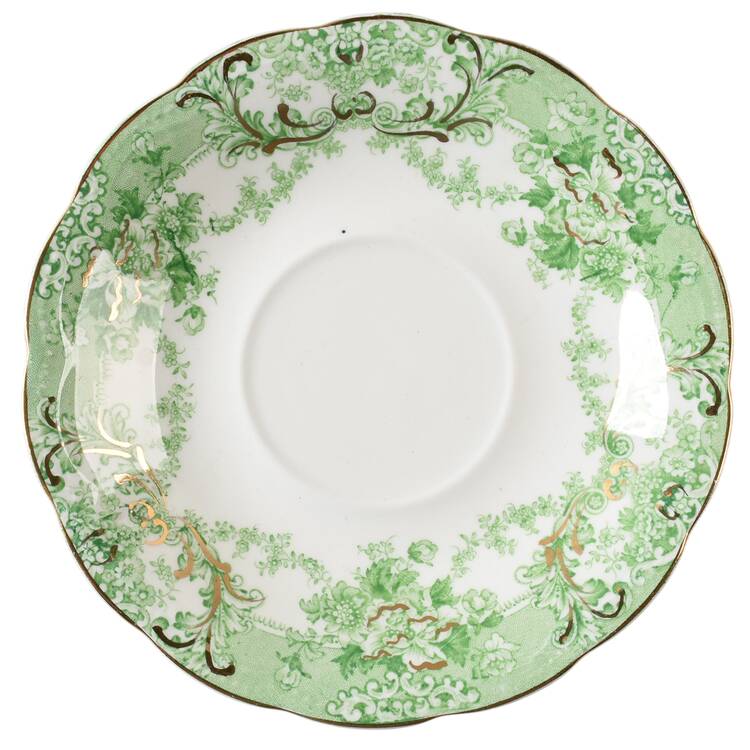The Florentine Green (Gold Trim) Saucer