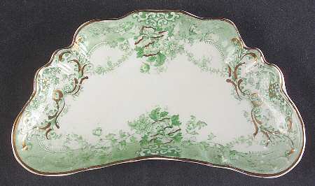 The Florentine Green (Gold Trim) Bone Dish
