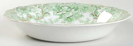The Florentine Green (Gold Trim) Coupe Soup Bowl