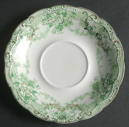 The Florentine Green (Gold Trim) Saucer for Oversized Cup