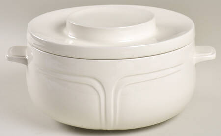 Focus White Round Covered Vegetable by Johnson Brothers