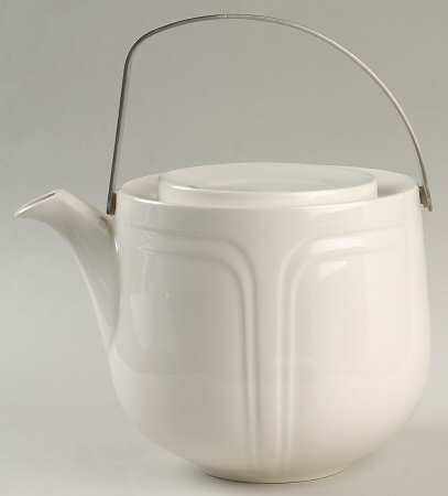 Focus White Teapot & Lid with Removable Top Handle