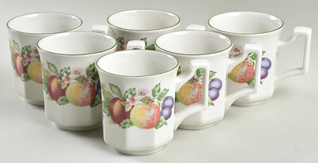 Fresh Fruit Mug - Set of 6