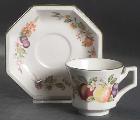 Fresh Fruit Flat Continental Cup & Saucer Set