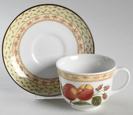Fruit Sampler (Newer) Flat Cup & Saucer Set