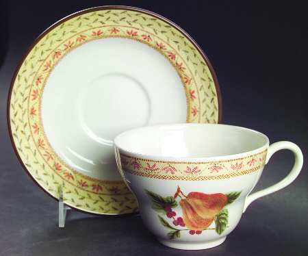 Fruit Sampler (Newer) Jumbo Cup & Saucer Set