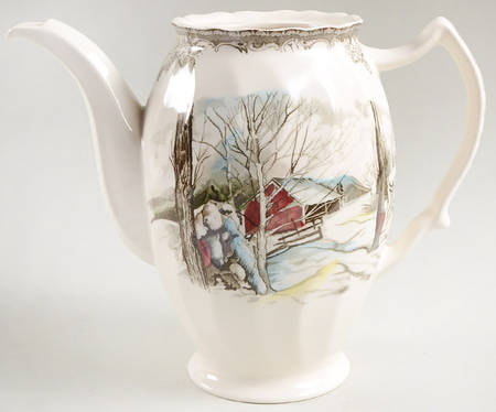 Friendly Village, The ("Made in England" Backstamp) Coffee Pot No Lid