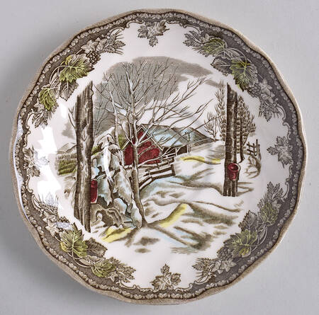 Friendly Village, The ("Made in England" Backstamp) Saucer for Cream Soup Bowl