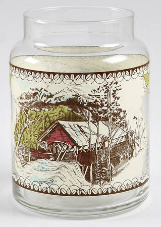 Friendly Village, The ("Made in England" Backstamp) Small Glassware Storage Jar No Lid