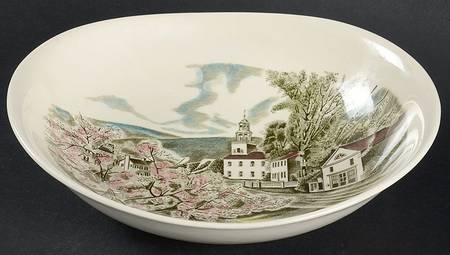 Friendly Village, The ("Made in England" Backstamp) 9" Round Vegetable Bowl