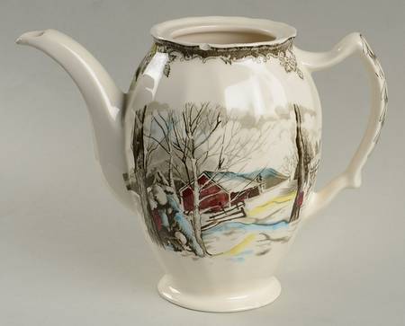 Friendly Village, The ("Made in England" Backstamp) Small Coffee Pot No Lid
