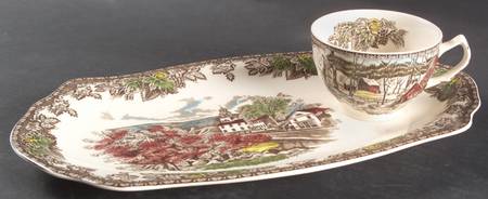 Friendly Village, The ("Made in England" Backstamp) Tea & Toast Set (TETCSP & CULM1)