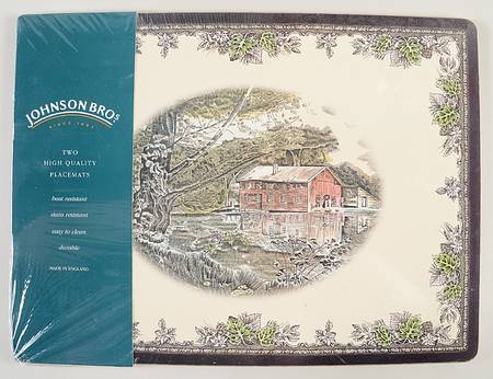 Friendly Village, The ("Made in England" Backstamp) (Set of 2) Corkboard Placemat