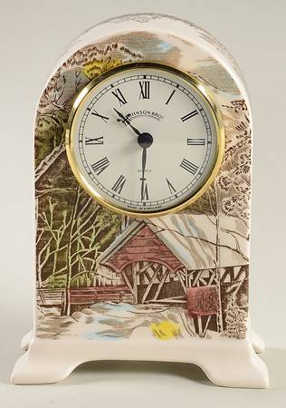 Friendly Village, The ("Made in England" Backstamp) Dome Clock