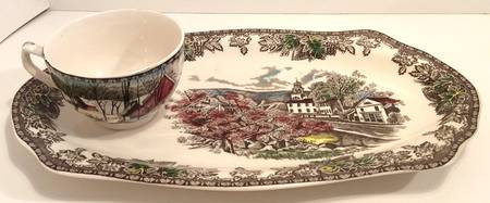 Friendly Village, The ("Made in England" Backstamp) Tea & Toast Set (TTCSP1 & CULM1)