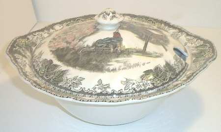 Friendly Village, The ("Made in England" Backstamp) Tureen & Lid