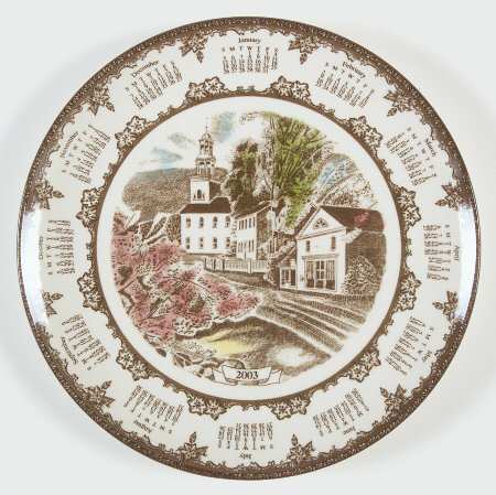 Friendly Village, The ("Made in England" Backstamp) "2003" Calendar Plate