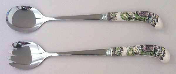 Friendly Village, The ("Made in England" Backstamp) (2 Piece) Salad Set with Stainless Bowl