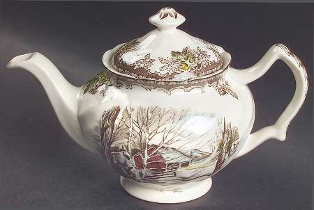 Friendly Village, The ("Made in England" Backstamp) Mini Teapot & Lid