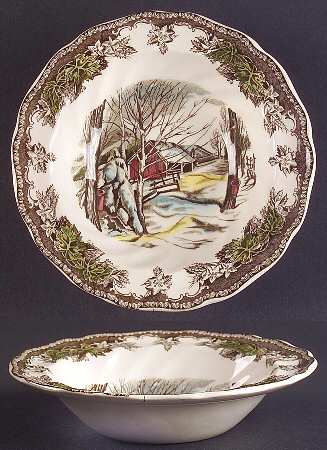 Friendly Village, The ("Made in England" Backstamp) Rim Fruit/Dessert (Sauce) Bowl