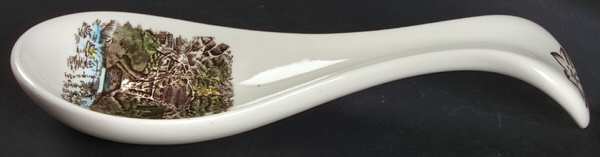 Friendly Village, The ("Made in England" Backstamp) Spoon Rest/Holder (Holds 1 Spoon)