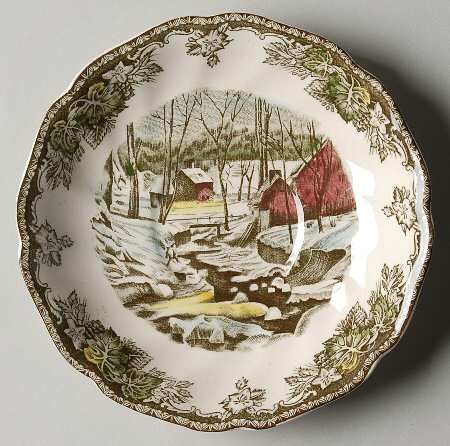 Friendly Village, The ("Made in England" Backstamp) Saucer for Flat Cup