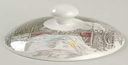 Friendly Village, The ("Made in England" Backstamp) Lid for 2 Qt Round Covered Casserole