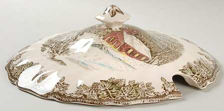Friendly Village, The ("Made in England" Backstamp) Lid for Tureen