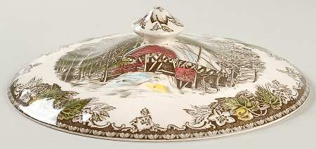 Friendly Village, The ("Made in England" Backstamp) Lid for Round Vegetable