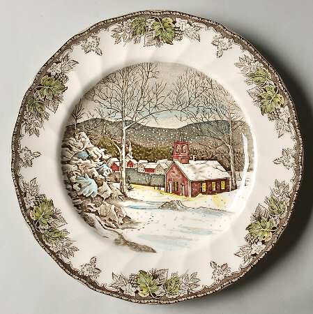 Friendly Village, The ("Made in England" Backstamp) Buffet/Dinner Plate