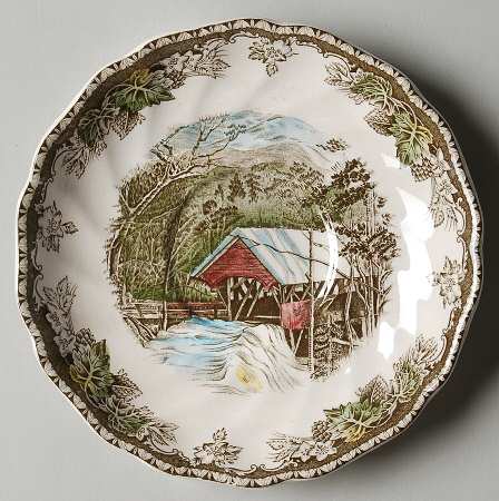 Friendly Village, The ("Made in England" Backstamp) Saucer for Flat Cup