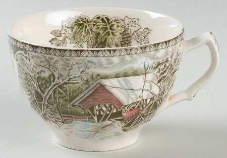 Friendly Village, The ("Made in England" Backstamp) Flat Cup