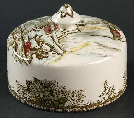 Friendly Village, The ("Made in England" Backstamp) Lid for Round Butter (Uses Bread & Butter Plate)