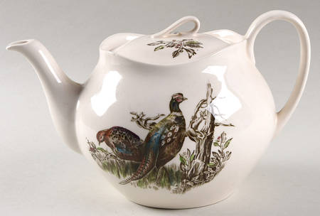 Game Birds Cream Teapot & Lid