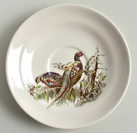 Game Birds Cream Saucer for Oversized Cup